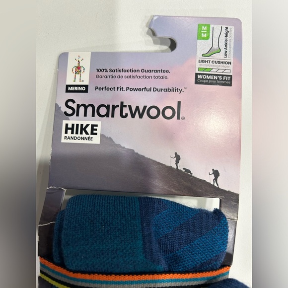 Smartwool Women's Medium Hike Low Ankle Socks Light Cushion Twilight Blue NWT - Picture 5 of 7